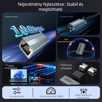 FG01 RJ45 Shielded Cat5e hálózati csatlakozó, egyenes, dupla fej