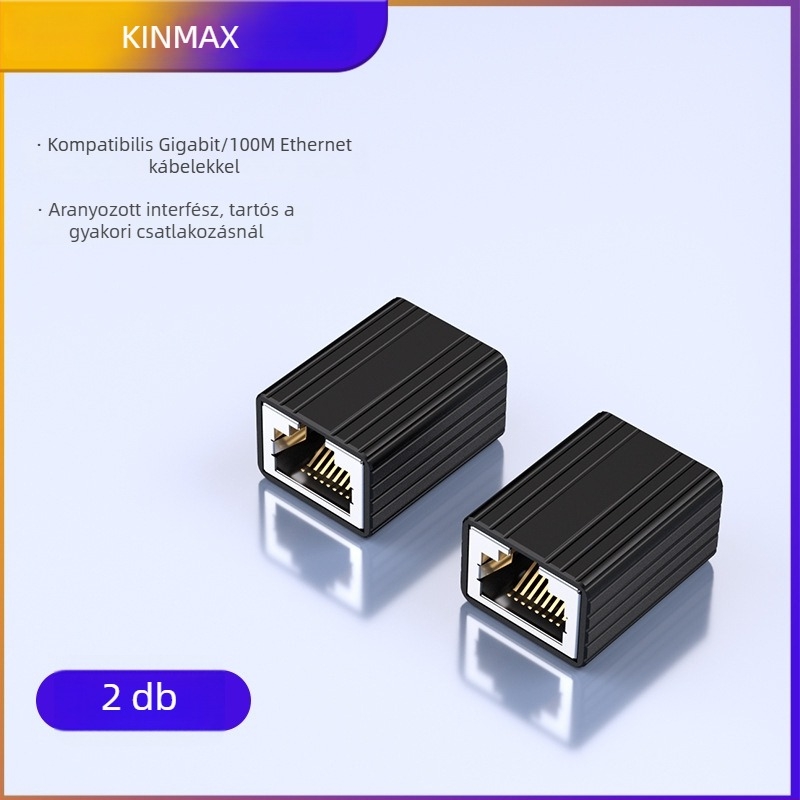 FG01 RJ45 Shielded Cat5e hálózati csatlakozó, egyenes, dupla fej