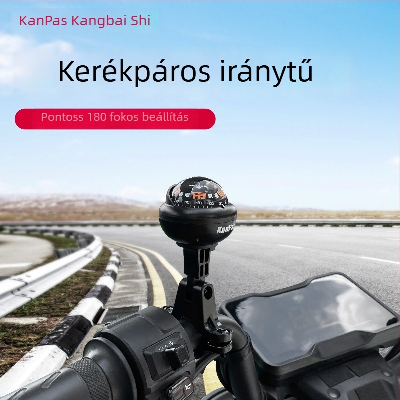 Elektromos motorkerékpár vezető iránytűje, fémből készült, vízálló, érzékeny irányjelzés