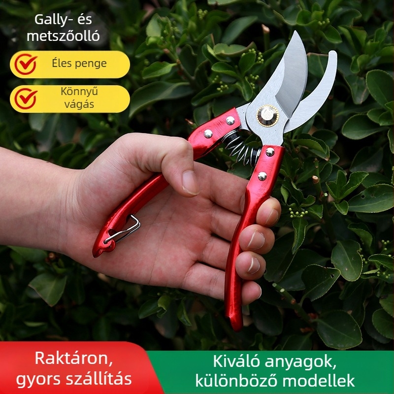 Rozsdamentes acél metszőolló oltási funkcióval, gyümölcsfákhoz, hordozható, többfunkciós eszköz a vastag ágakhoz