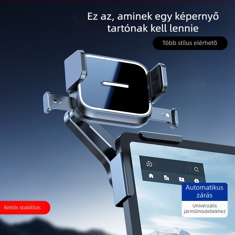 Zhenyu univerzális autó navigációs tartója snap-on központi kijelzőhöz, testreszabható