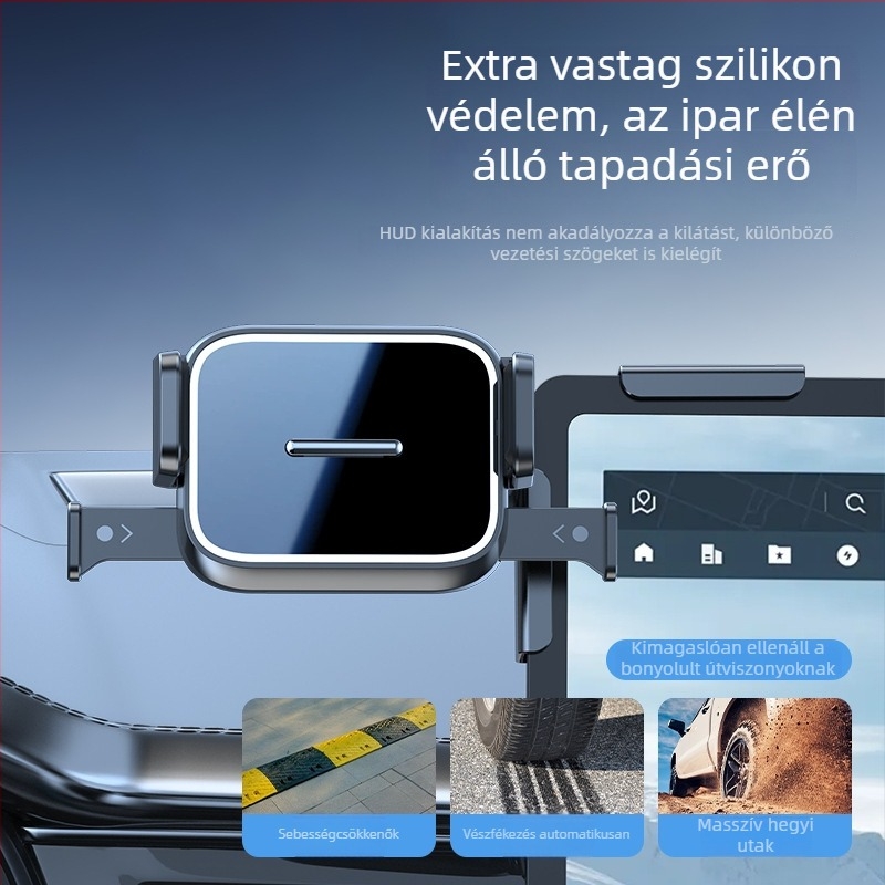 Zhenyu univerzális autó navigációs tartója snap-on központi kijelzőhöz, testreszabható