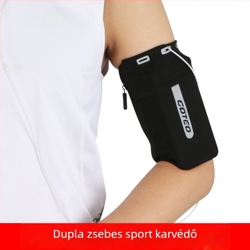 Uniszex karra rögzíthető telefon-tartó futáshoz és kültéri edzéshez, könnyű poliészter