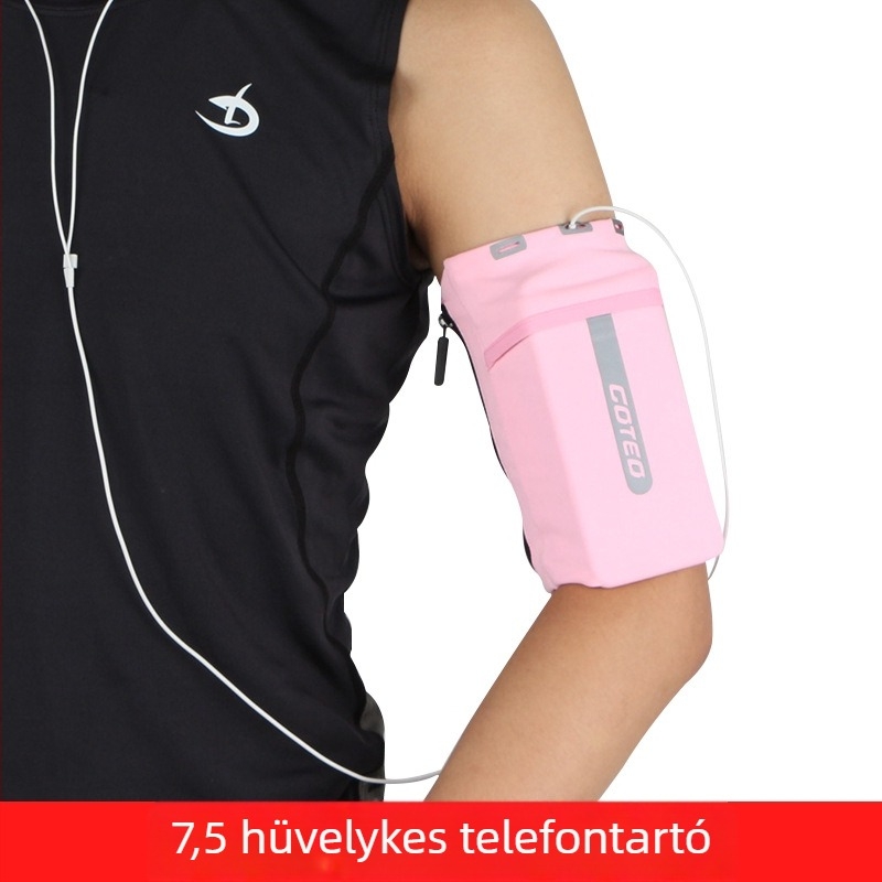 Uniszex karra rögzíthető telefon-tartó futáshoz és kültéri edzéshez, könnyű poliészter