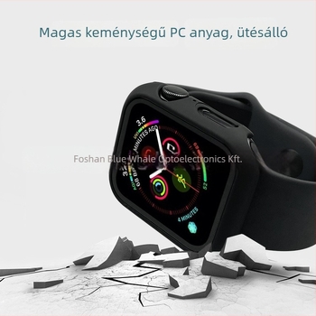 Apple Watch S11 védőtok integrált PC-héjjal és edzett üveg fóliával