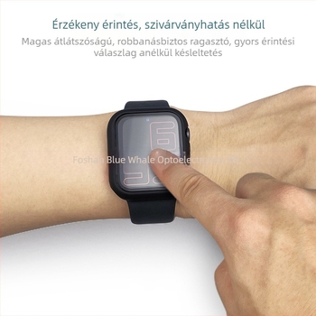 Apple Watch S11 védőtok integrált PC-héjjal és edzett üveg fóliával
