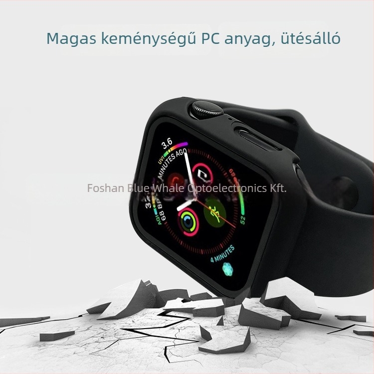 Apple Watch S11 védőtok integrált PC-héjjal és edzett üveg fóliával
