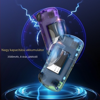 Hordozható arcade konzol kettős joystickkal, PSP-stílusú nosztalgikus dizájn, Linux OS, 64GB memória, vezeték nélküli kapcsolat