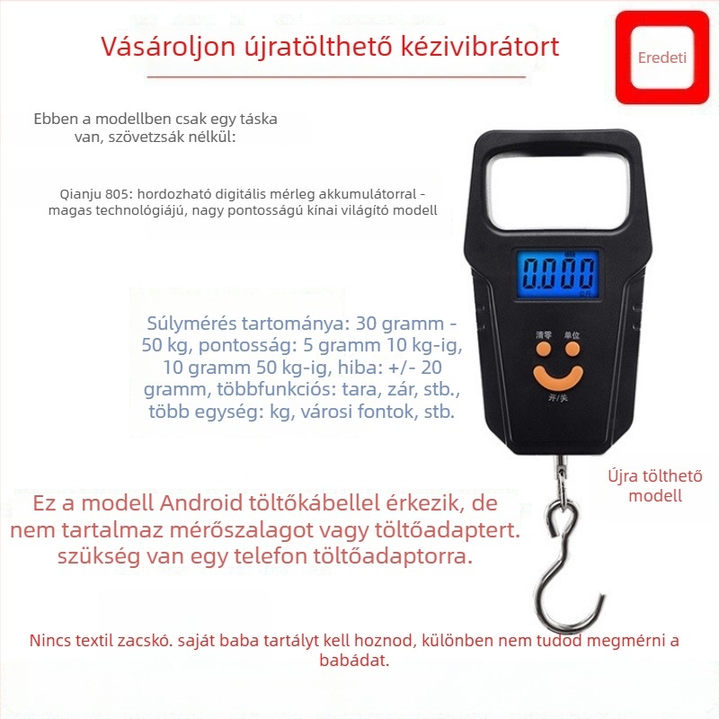 Baba súlymérleg, újratölthető, hordozható, otthoni elektronikus eszköz gyermekeknek (maximális kapacitás 1)