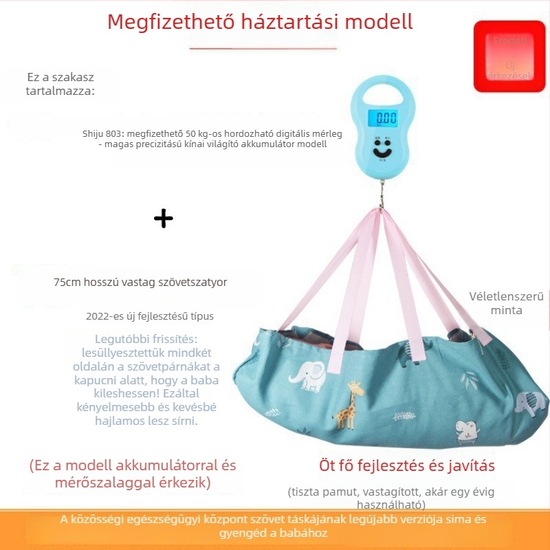 Baba súlymérleg, újratölthető, hordozható, otthoni elektronikus eszköz gyermekeknek (maximális kapacitás 1)