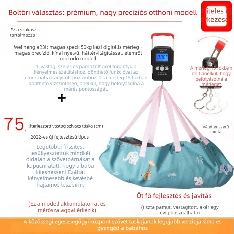 Baba súlymérleg, újratölthető, hordozható, otthoni elektronikus eszköz gyermekeknek (maximális kapacitás 1)