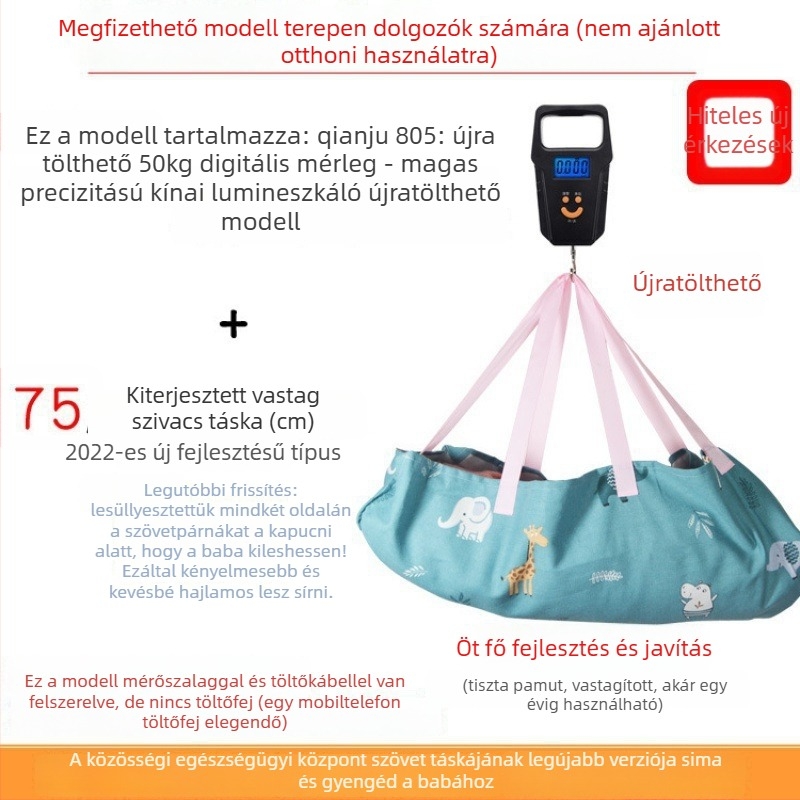 Baba súlymérleg, újratölthető, hordozható, otthoni elektronikus eszköz gyermekeknek (maximális kapacitás 1)