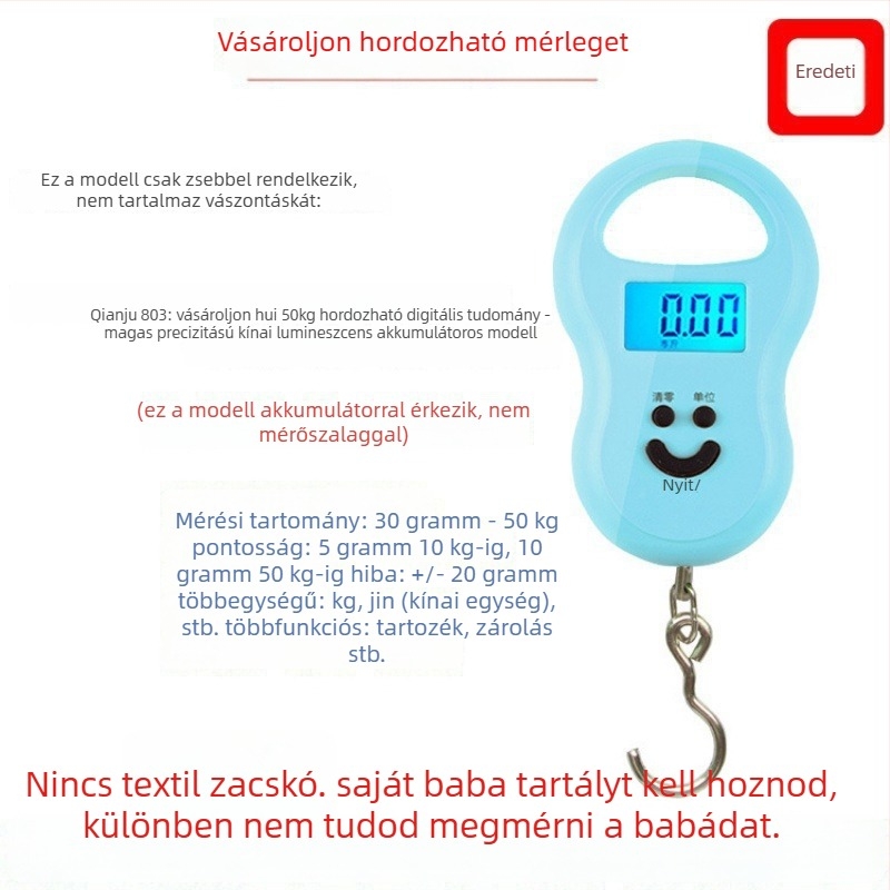 Baba súlymérleg, újratölthető, hordozható, otthoni elektronikus eszköz gyermekeknek (maximális kapacitás 1)