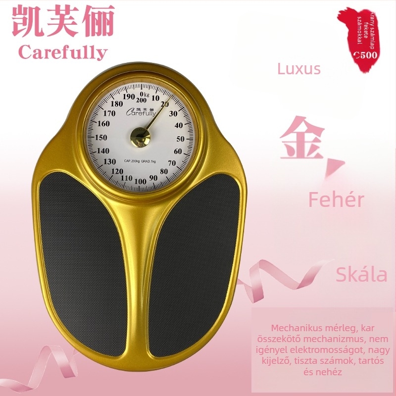 Testsúlymérleg, mechanikus pontosság, nem digitális, diákoknak