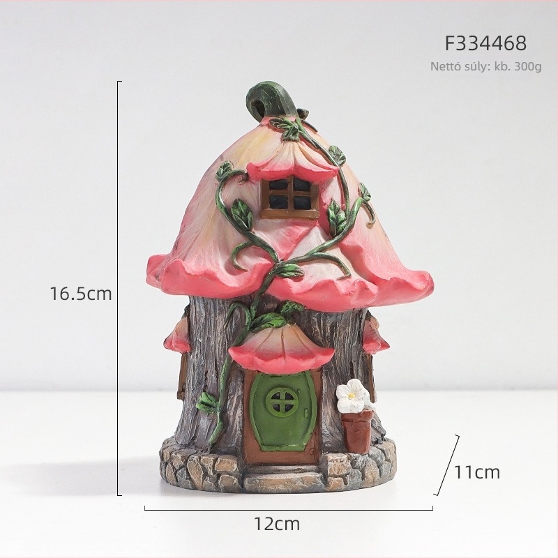 Gyantából készült mini kertfigúrák mikro tájhoz: dinoszaurusz, tündér és elf, pastoral stílus, fél kézi készítés, kartoncsomagolás