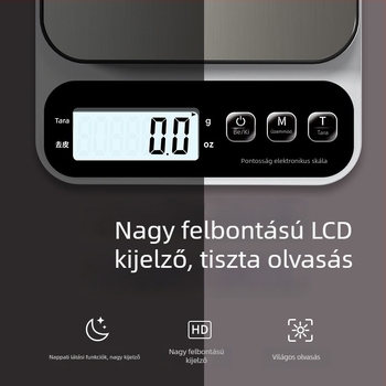 Elektronikus konyhai mérleg, nagy pontosságú sütéshez és élelmiszerekhez, modell 100