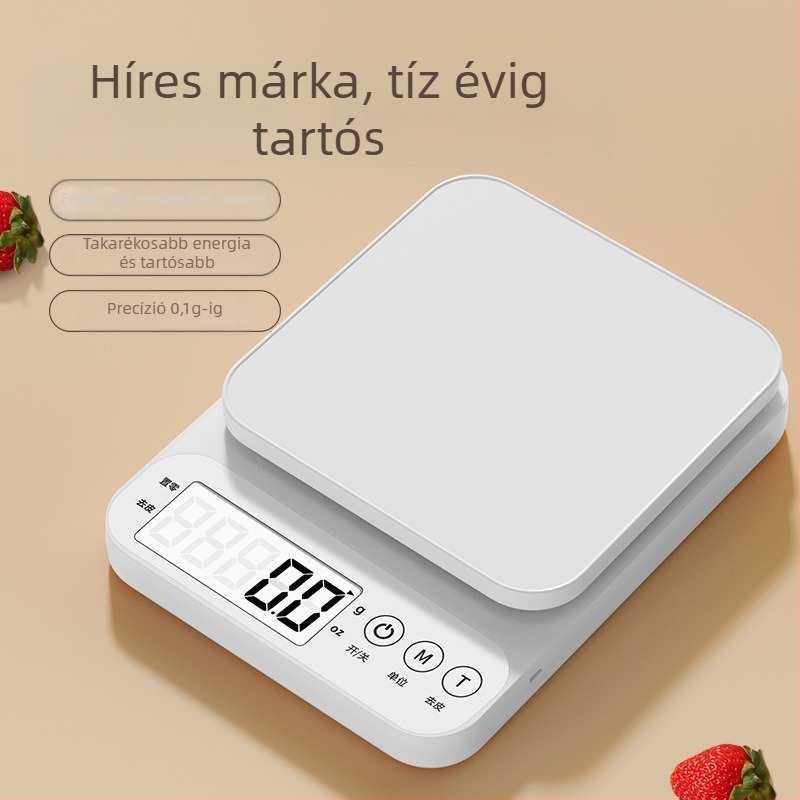 Elektronikus konyhai mérleg, nagy pontosságú sütéshez és élelmiszerekhez, modell 100