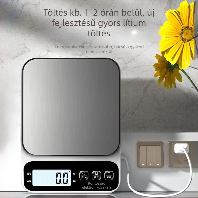 Elektronikus konyhai mérleg, nagy pontosságú sütéshez és élelmiszerekhez, modell 100