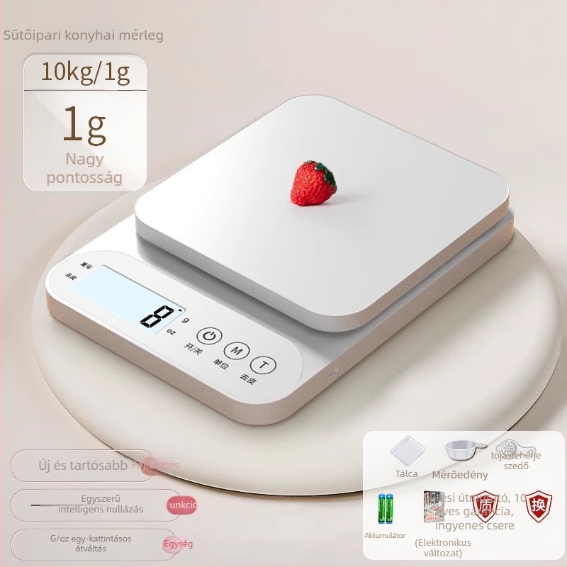 Elektronikus konyhai mérleg, nagy pontosságú sütéshez és élelmiszerekhez, modell 100