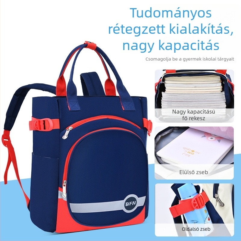 Három az egyben iskolai hátizsák, ultra könnyű és összecsukható, Oxford anyagból, nylon bélés, uniszex általános iskola