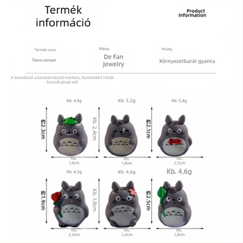 Chinchilla gyanta dekorfigura Defan — eredeti dizájn, dekoratív gyanta az asztalra (MAP 123)