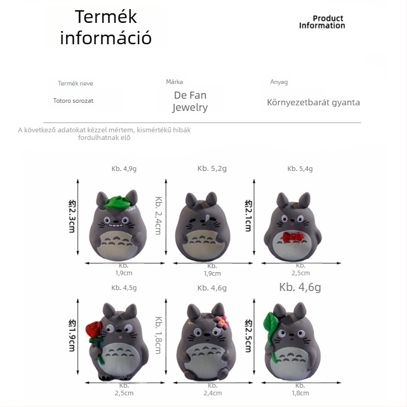 Chinchilla gyanta dekorfigura Defan — eredeti dizájn, dekoratív gyanta az asztalra (MAP 123)