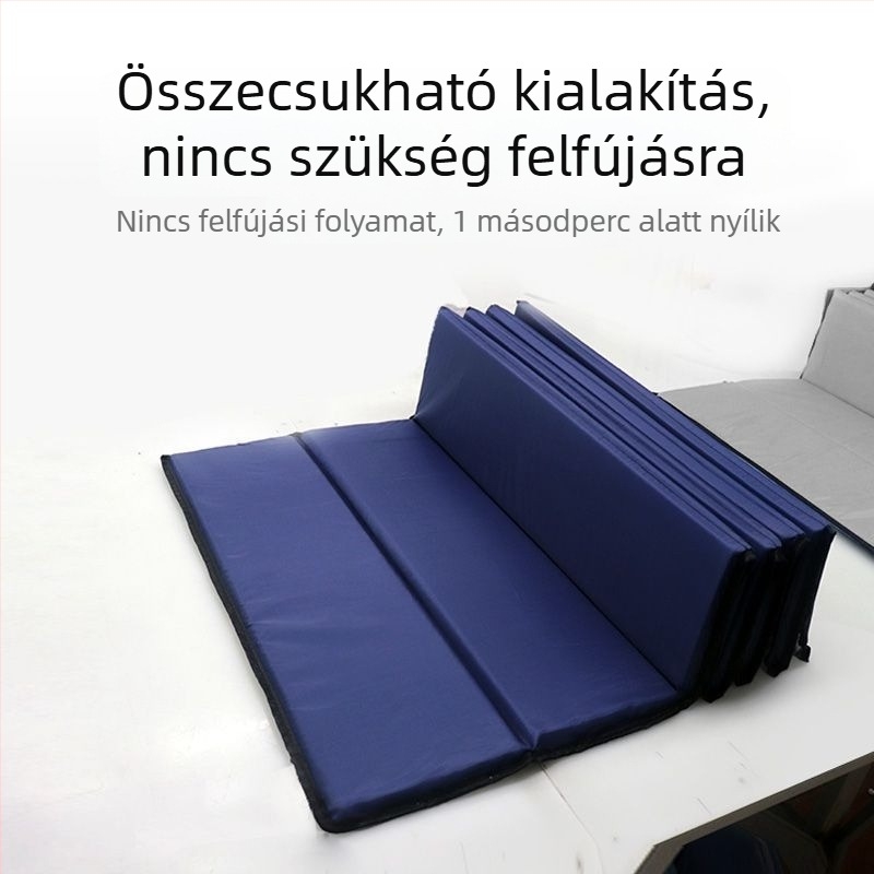 Autóba szerelhető egyágyas alvómatrac, hátsó csomagtartóban összecsukható, univerzális kompatibilitás, felfúvás nélkül