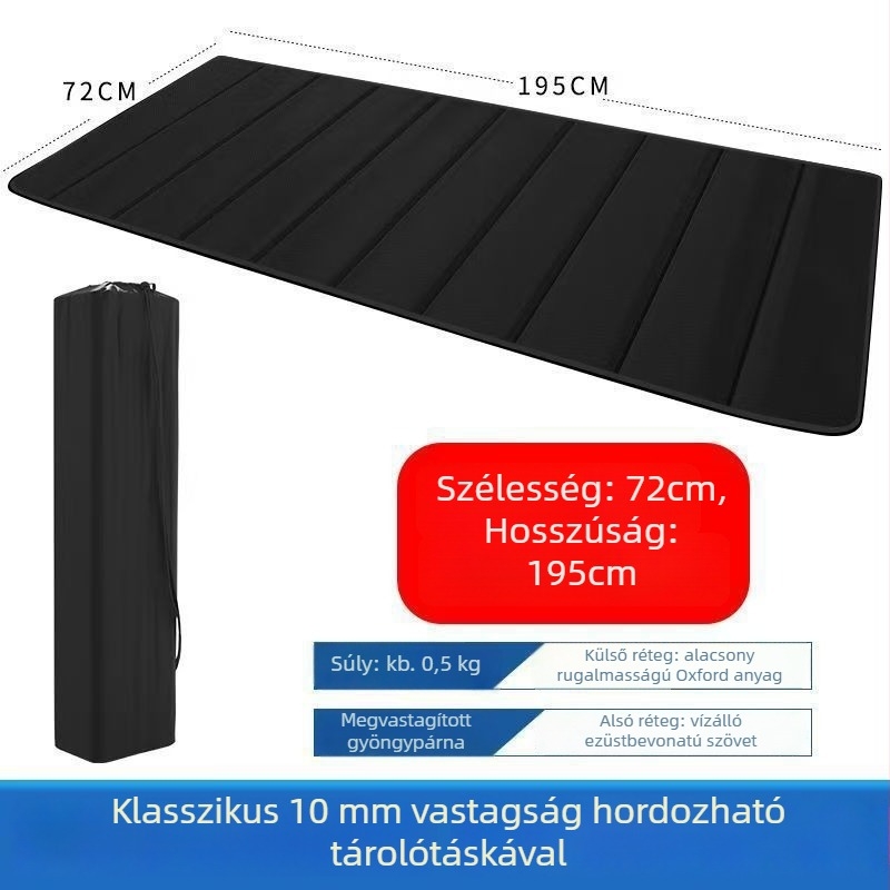 Autóba szerelhető egyágyas alvómatrac, hátsó csomagtartóban összecsukható, univerzális kompatibilitás, felfúvás nélkül