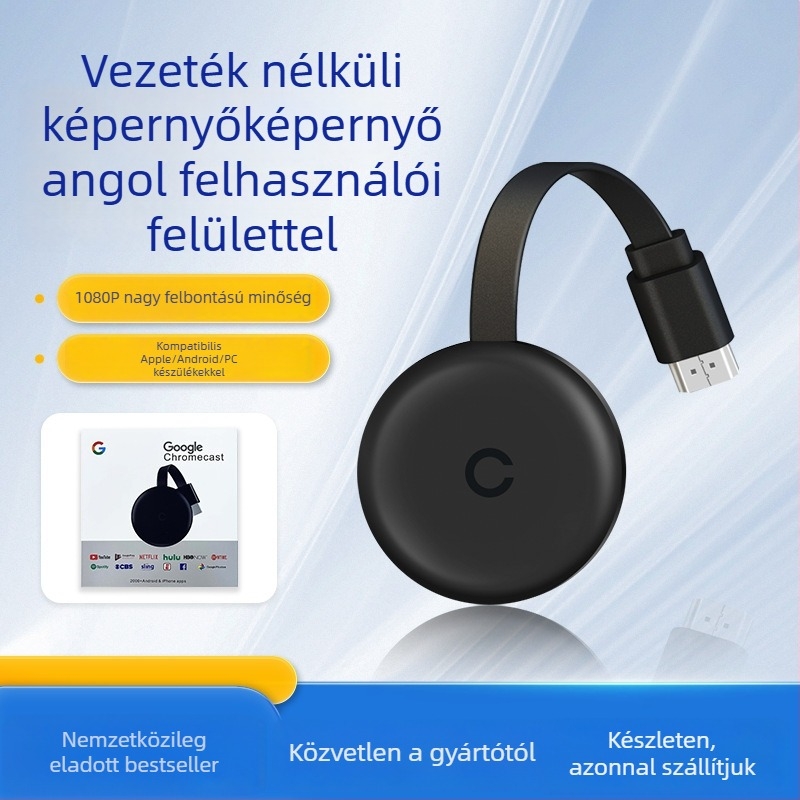Vezeték nélküli mobiltelefon-projektor a TV-hez, HDMI, 1080p, RK3036 A210, 128MB RAM, képernyő-tükrözés