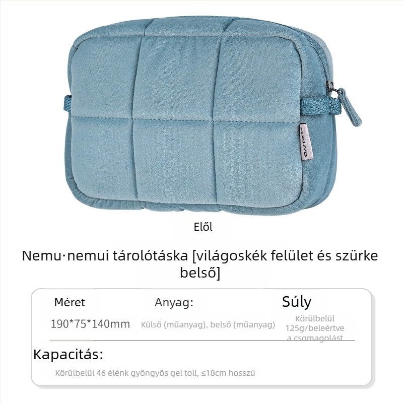 Vászon párnás táska tolltartó kozmetikai táska - poliészter, mindennapi stílus, univerzális használat, alap csomagolás