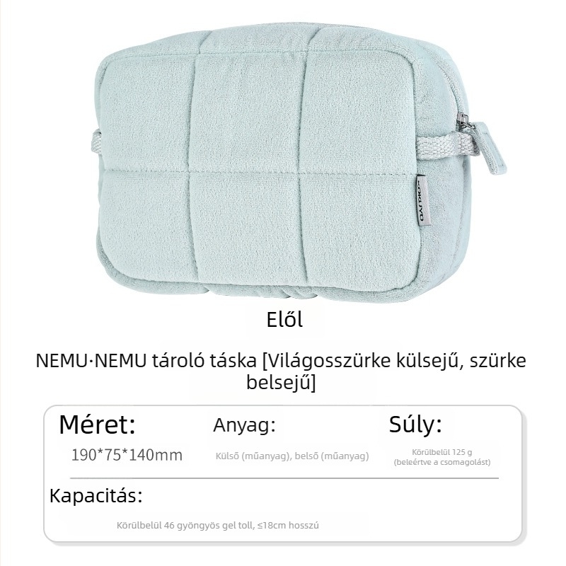 Vászon párnás táska tolltartó kozmetikai táska - poliészter, mindennapi stílus, univerzális használat, alap csomagolás