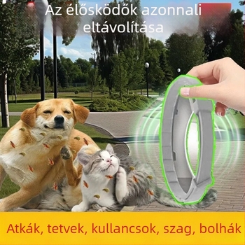 Állatparazita elleni nyakörv – kutyáknak és macskáknak, védelem bolhák, kullancsok és atkák ellen; rovar- és szúnyogriasztó