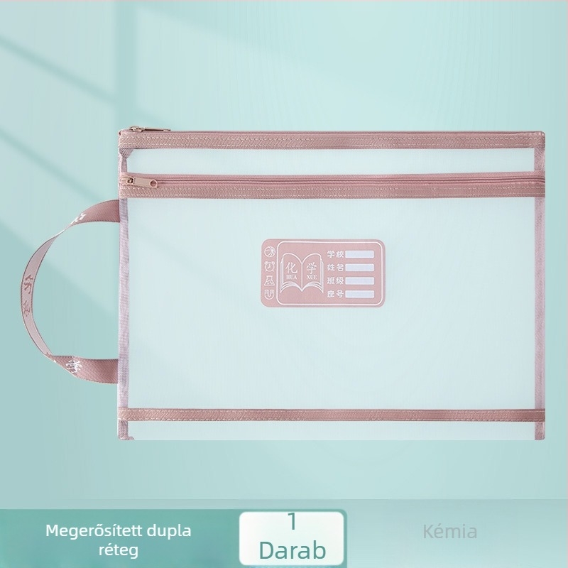 Baiyi nylon iskolai tantárgyakhoz való táska, cipzáras, két rekeszes