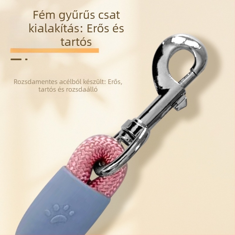 Nylon kutyapóráz minden méretű kutyáknak, sétáláshoz, Toy Poodle és Bichon Frisé számára