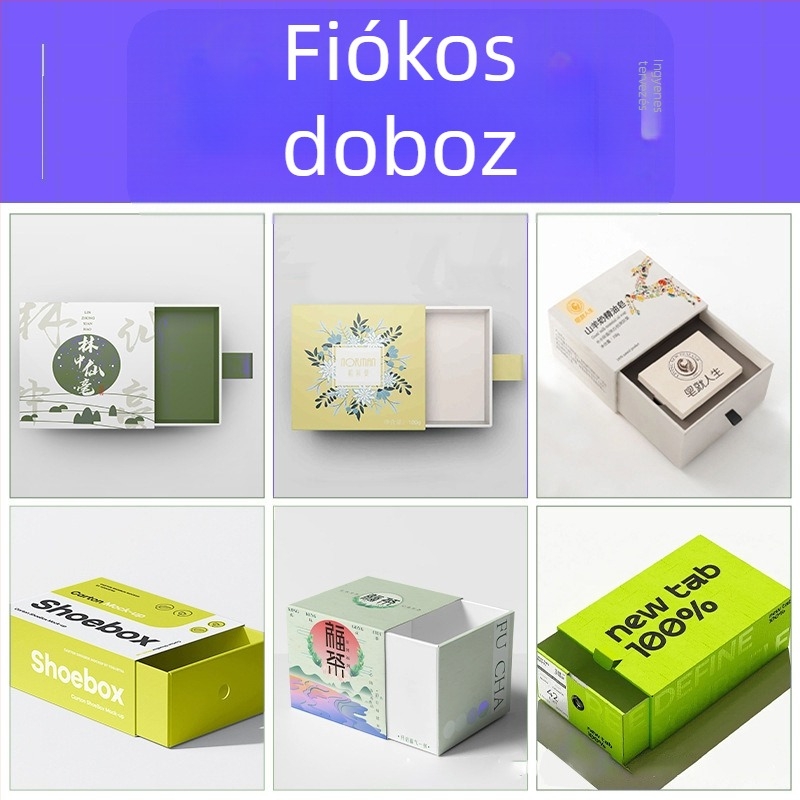 Személyre szabott hajtogatható kraft papír csomagoló doboz, 350 gsm, forró fóliázás, ezüst forró fóliázás, UV nyomtatás és relief — Tianli