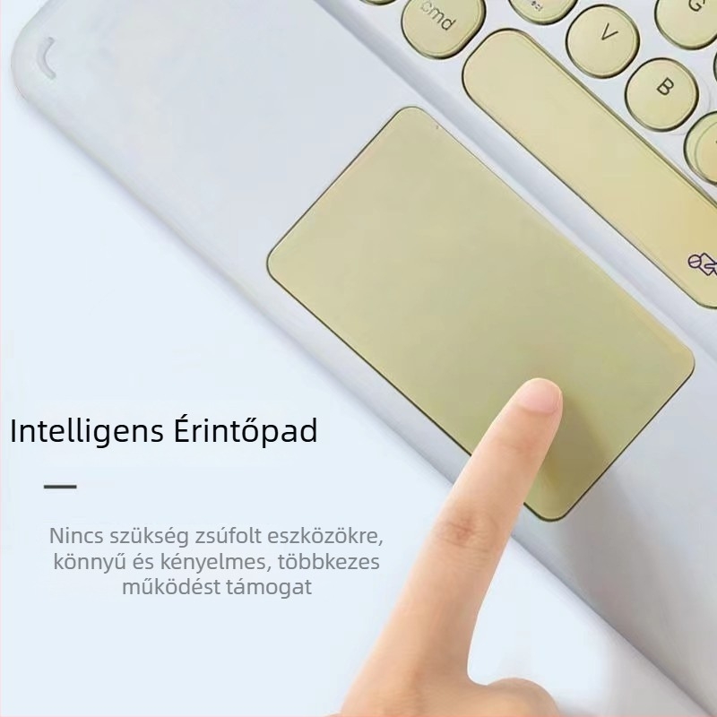 Vezeték nélküli Bluetooth billentyűzet érintőpaddal, kompatibilis iPad, Huawei és Xiaomi tabletekkel és okostelefonokkal