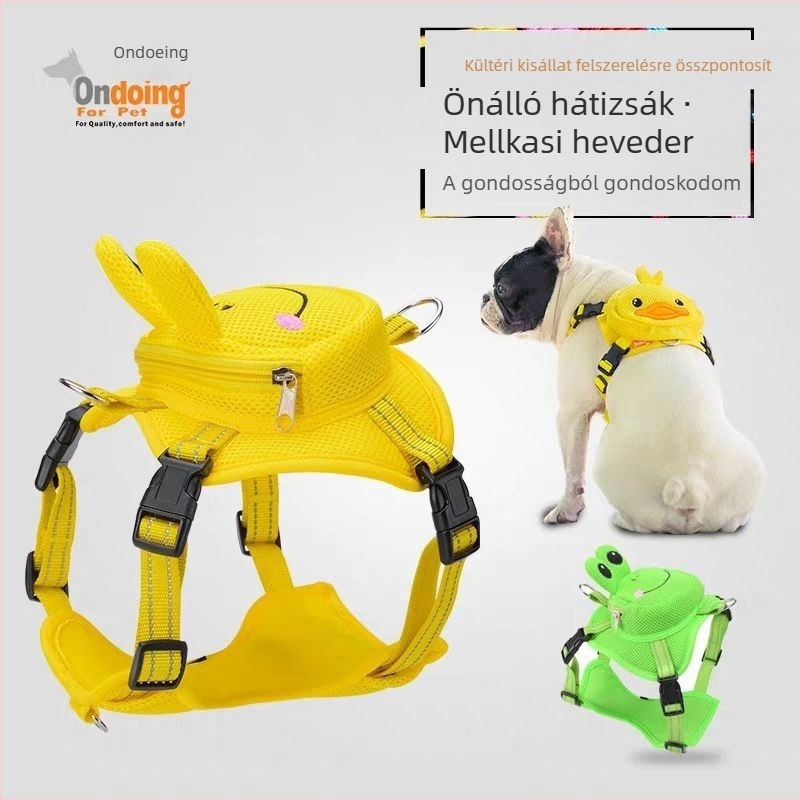 Mellény-stílusú kutyahám Cartoon dizájnnal, anyag: sandwich mesh, kategória: kutyahámok, nem nyújtható, márka: Egyéb