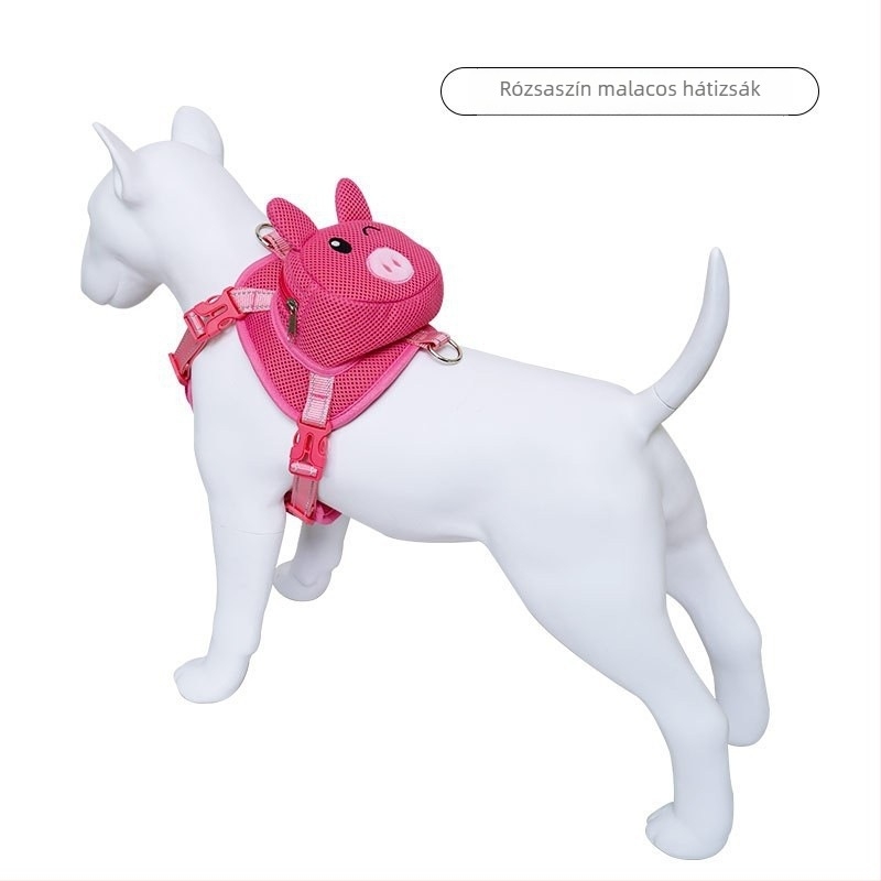 Mellény-stílusú kutyahám Cartoon dizájnnal, anyag: sandwich mesh, kategória: kutyahámok, nem nyújtható, márka: Egyéb