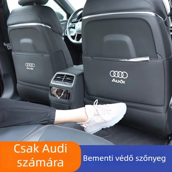 Audi ülés hátsó védőpanelek – Anti-kik, mikroszálas bőr, hab töltet, nyomtatott logó, minden évszakban, minimalist stílus