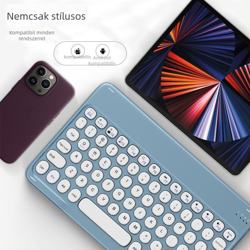 Bluetooth vezeték nélküli billentyűzet numerikus paddel Apple, Huawei és Xiaomi táblagépekhez és telefonokhoz