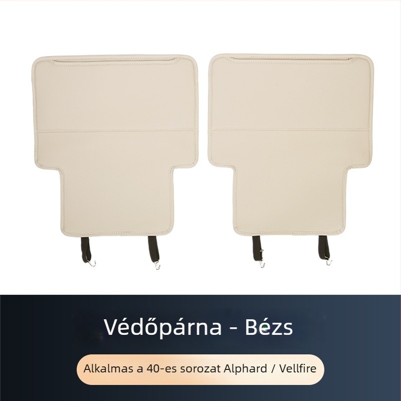 ALF40 Bőr belső hátpárnák Alphard/Vellfire-hoz – első, középső és harmadik sorhoz, szennyeződés elleni védőhuzat
