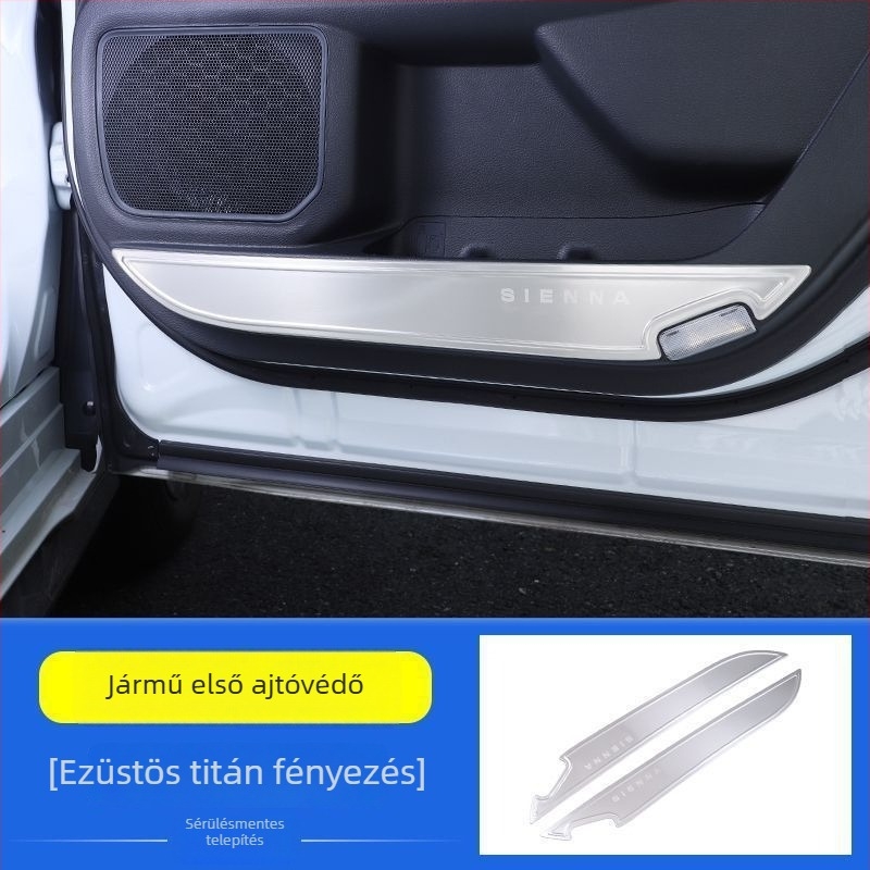 Toyota Sienna hátsó ülése anti-kick védőlap — rozsdamentes acél, minimalist stílus, minden évszakra