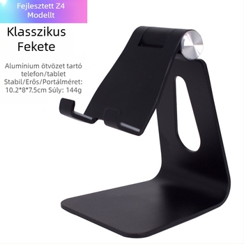 Fémes összehajtható asztali tartó tabletákhoz, telefonokhoz és játékkonzolokhoz — Modell ZZZ-N4, Dr. Tan