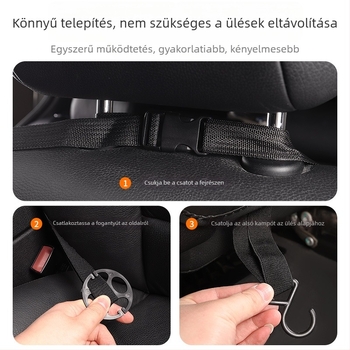 Bőr autó hátsó ülés tároló táska, nagy kapacitású, vízálló, testre szabható