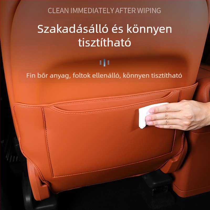 Hátsó üléstakaró védőpad – teljes fedés, bőr, töltet szivacs, testre szabható logó, modellszerinti illeszkedés, kopás és karcolás elleni védelem