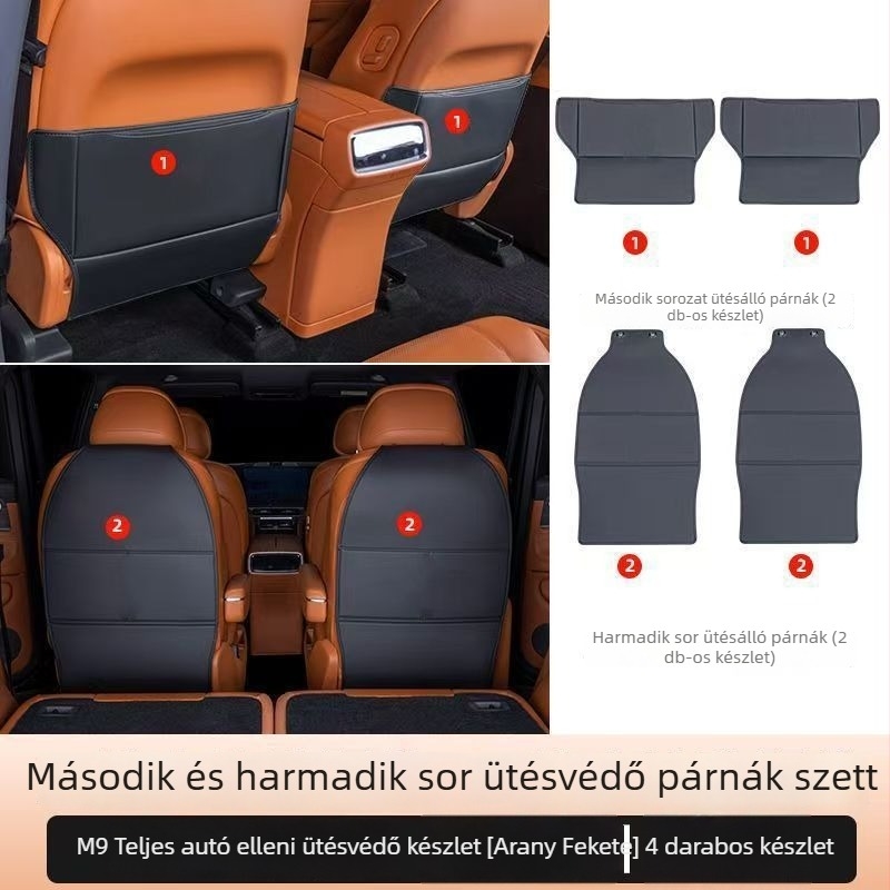 Hátsó üléstakaró védőpad – teljes fedés, bőr, töltet szivacs, testre szabható logó, modellszerinti illeszkedés, kopás és karcolás elleni védelem