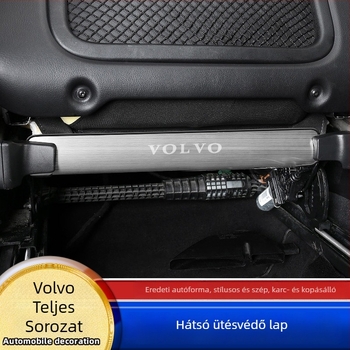 Hátsó ülésvédő, anti-kopás, rozsdamentes acélból, betűmintával, minden évszakhoz, Volvo XC40/XC60/S60 belső