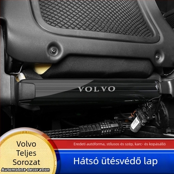 Hátsó ülésvédő, anti-kopás, rozsdamentes acélból, betűmintával, minden évszakhoz, Volvo XC40/XC60/S60 belső