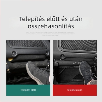 Hátsó ülésvédő, anti-kopás, rozsdamentes acélból, betűmintával, minden évszakhoz, Volvo XC40/XC60/S60 belső