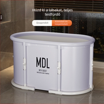 Mandora felnőtt összecsukható fürdővödör – telepítés nélkül, egy kattintással összecsukható, egész test fürdéséhez, PVC + nylon anyag, származás Shandong